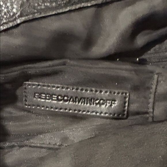 Rebecca Minkoff Black Leather Backpack with Gold Zippers - Picture 3 of 5